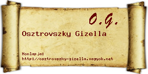 Osztrovszky Gizella névjegykártya