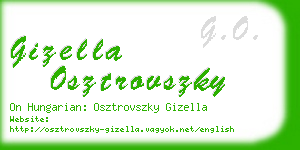 gizella osztrovszky business card